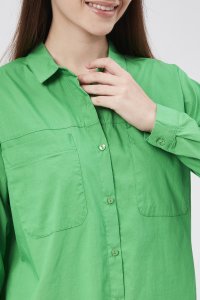 Yeşil Dökümlü Kadın Gömlek