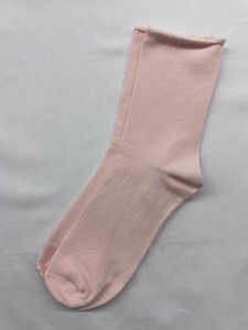 Şeker Pembesi Burun Dikişsiz Lastiksiz Pamuklu Kadın Soket Çorap